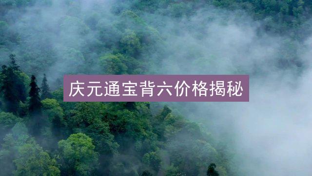 庆元通宝背六价格揭秘