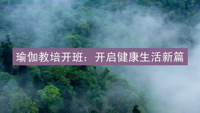 瑜伽教培开班：开启健康生活新篇