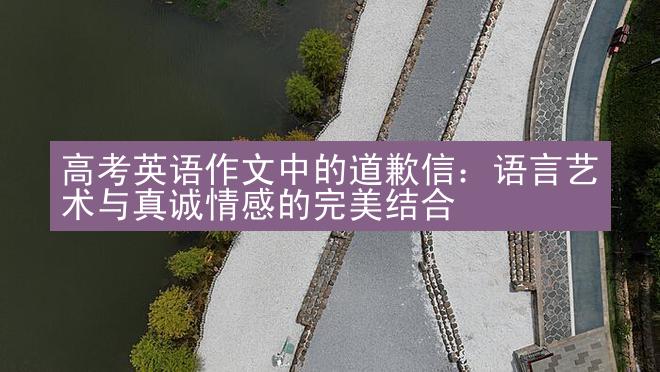 高考英语作文中的道歉信：语言艺术与真诚情感的完美结合