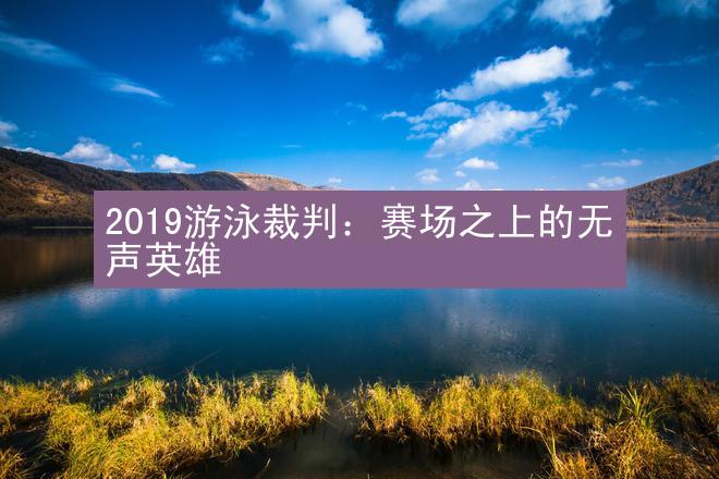 2019游泳裁判：赛场之上的无声英雄